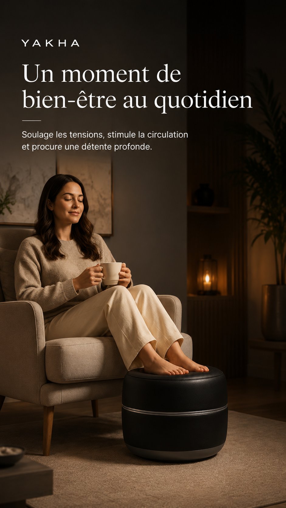 Un moment de bien-être au quotidien avec le pouf de massage Yakha