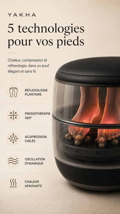 5 technologies pour vos pieds : réflexologie, pressothérapie, acupression, oscillation, chaleur