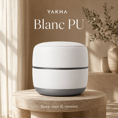 Pouf de réflexologie Yakha — coloris Blanc PU