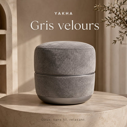 Pouf de réflexologie Yakha — coloris Gris velours