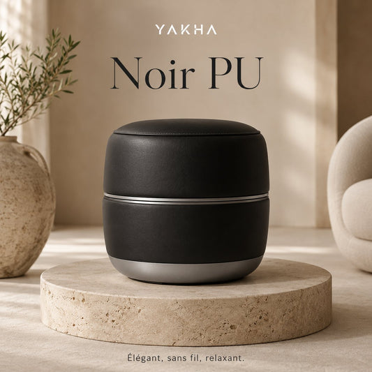 Pouf de réflexologie Yakha — coloris Noir PU