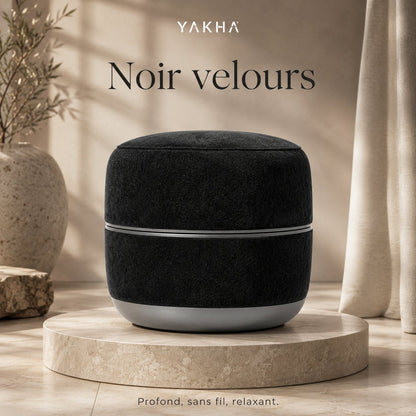 Pouf de réflexologie Yakha — coloris Noir velours